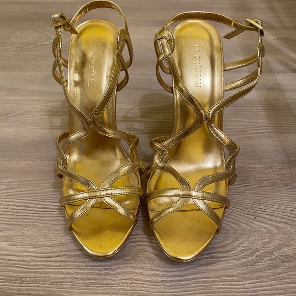 le chateau Shoes - Le chateau gold high heel sandals size 10